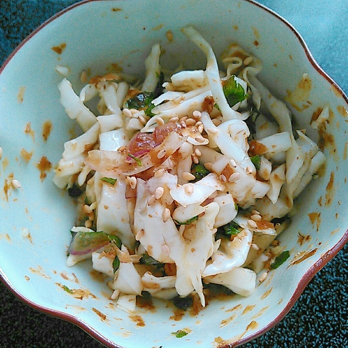 千切りキャベツ青しそ紫玉ねぎの胡麻おかか レシピ 作り方 By あけぼのマジック 楽天レシピ 千切りキャベツ青しそ紫玉ねぎの胡麻おかか レシピ 作り方 By あけぼのマジック 楽天レシピ
